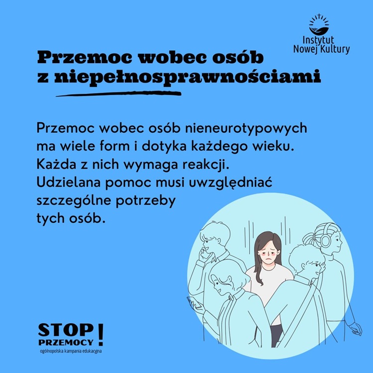 Grafika dot. przemocy wobec osób z niepełnosprawnościami