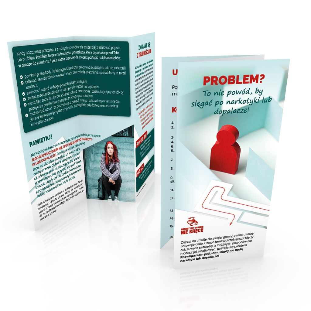 Karta pracy dla uczniów (5-8 klasa SP) - Problem? To nie powód, by sięgać po narkotyki lub dopalacze! (materiał poglądowy)